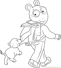 Arthur free coloring pages are a fun way for kids of all ages to develop creativity, focus, motor skills and color recognition. Arthur Going To School Coloring Page For Kids Free Arthur Printable Coloring Pages Online For Kids Coloringpages101 Com Coloring Pages For Kids