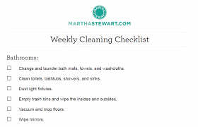 to da loos martha stewarts bathrooms weekly cleaning checklist