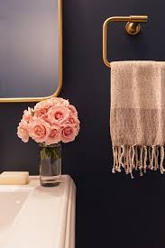 These small rooms—especially powder rooms and half baths—can inspire so much creativity and whimsy, mostly because they feel a bit separate this gorgeous bathroom scene from make house is proof positive that few color combos pop like white and navy. Benjamin Moore Hc 154 Hale Navy Powder Room Features Dark Navy Walls Painted In Benjamin Moore Hc 145 Hale Navy And Br Powder Room Hale Navy Navy Powder Room
