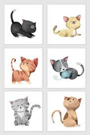 Cute Cartoon Kitten Vector Arte Com Gatos Adesivos Sticker Gatos