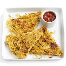 Fried Spaghetti Cake Recipe Leftover Spaghetti Fried Spaghetti Fine Dining Recipes