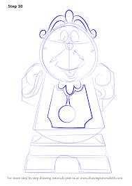 Learn How To Draw Cogsworth From Beauty And The Beast Beauty And The Beast Step By Step Beauty And The Beast Drawing Beauty And The Beast Art Disney Art Diy