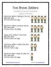 Five Brave Soldiers Math And Literacy Activities For Veterans Day Veterans Day Activities Remembrance Day Activities Veterans Day Poem