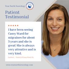 🧠 Testimonial Tuesday 🧠 We're so grateful for our wonderful patients and  their kind words! ⭐️ “I have been seeing Casey Ward for migraines for about  3 years and she is great!