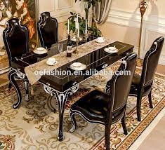 Oe Fashion Custom Neoclassical Dining Room Furniture Black Sandalwood Piano Lacquer Solid Wood Dining T Dining Table Antique Dining Tables Luxury Dining Tables