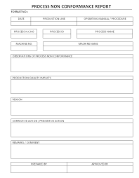 Non Conformance Report Form Template 3 Professional Templates Report Template Templates Cleaning Checklist Template