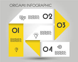Download the after effects templates today! Yellow Origami Infographic Template Vector Free Download