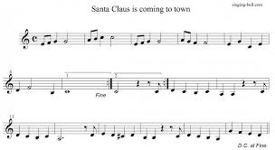 Santa Claus Is Coming To Town Free Christmas Carols Songs Santa Claus Is Coming To Town Piano Sheet Music Free Teaching Music