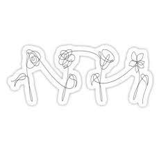 Aesthetic Single Aesthetic Printable Black And White Stickers Bts Four Flowers Black Sticker By Lyshoseok In 2020 Black Stickers Black And White Stickers Aesthetic Stickers