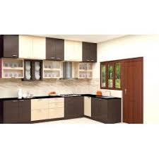 Modular L Shaped Kitchen Made Up Of Plywood With Laminate Finish Consisting Loft Middle Ca Modern Kitchen Design Kitchen Room Design Kitchen Furniture Design