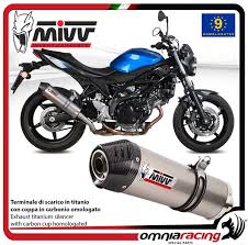 Mivv Oval Carbon Cap Titanium Slip On Exhaust Homologated For Suzuki Sv 650 2016 16 S 045 L4c