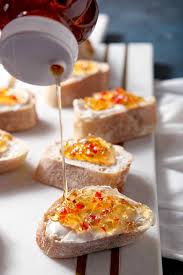 For smaller groups, use half the amount of bread. Pepper Jelly Cream Cheese Bruschetta The Speckled Palate