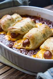 Chili Cheese Dog Bake Recipe Chili Cheese Dogs Food Recipes