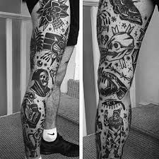 Black Old School Tattoos Traditional Tattoo Leg Sleeve Traditional Black Tattoo Traditional Tattoo Sleeve