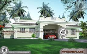 This neighborhood house plan features 1.5 stories with the master suite upstairs along with a sitting room in a front facing dormer roof. Single Story Bungalow House Plans 60 Kerala Contemporary Homes