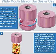 Amazon.com: LOVE MOMENT Electric Mason Jar Vacuum Sealer Kit for Wide Mouth  and Regular Mouth Mason Jar