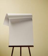 flip chart clipping path isolated on white background