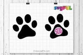 Download Free Dog Paw Svg Monogram Paw Print Dog Lover Gift Dog Mom Clipart Crafter File Best Sites For Free Svg Cricut Silhouette Cut Cut Craft