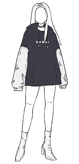 This forms the opening of the hood. Hoodie Girl Hoodie Anime Clothes Drawing Novocom Top