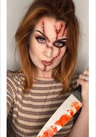 Horror-themed makeup look for Halloween