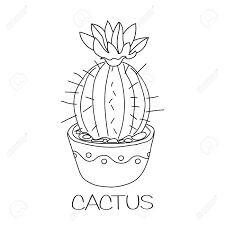 As a matter of fact, this type of clipart can be used in a variety of projects starting with mexican food restaurants and. Cactus In Flower Pot Simple Vector Illustration In Black And Royalty Free Cliparts Vectors And Stock Illustration Image 67583098