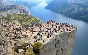 The trail, which has significant shifts in terrain, includes swampland, forests, and stone stairways built by nepalese sherpas. Archive Lysefjorden 365