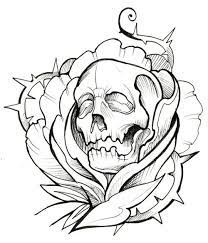 Rose Outlines Tattoo Stencil Outline Tattoo Outlines Evil Skull Tattoo