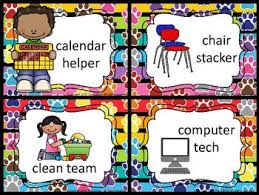 Classroom Jobs Paw Print Theme Classroom Jobs Preschool Job Chart Preschool Helper Chart