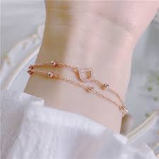 Profile photo for camille de leon. Korean Simple Letter D Shiny Zircon Beaded Bracelet Rose Gold Bracelet Personality Bracelet Shopee Malaysia