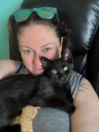 Introduction to Kit-Tay, a black cat