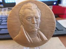 NYU Hall Of Fame James Kent by Eleanor Platt Bronze Medal 76mm MACO