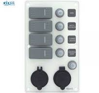 Boat Dash Panel, Boat Switch Panel Aluminum Alloy ABS
