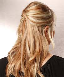The curtain haircut was one of the most popular hairstyles during the 1990s. Long Straight Blonde Half Up Hairstyle With Side Swept Bangs And Light Blonde Highlights