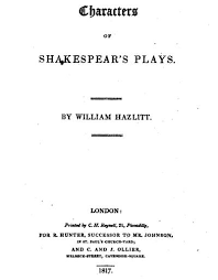 Characters Of Shakespears Plays Wikipedia