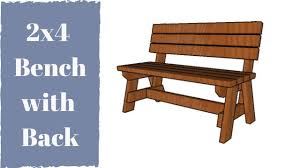 Its size is 76 inches long, which is ideal to seat four people. 2x4 Bench With Back Plans Howtospecialist How To Build Step By Step Diy Plans