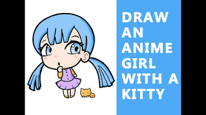 Anyways, i took pics of my fat baby earlier and decided to stare at one while drawing, then did somethin new with the colors. How To Draw A Cute Manga Anime Chibi Girl With Her Kitty Cat Easy Step By Step Drawing Lesson How To Draw Step By Step Drawing Tutorials