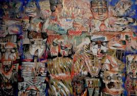 70+ gambar lukisan non figuratif, gambar lukisan. Garis Dan Distorsi Wayan Sunadi Sarasvati