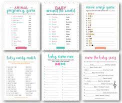 The games print 2 per page, the well wishes cards print 4 per page, and the diaper raffle cards print 8 per page. 25 Hilarious Printable Baby Shower Games The Postpartum Party