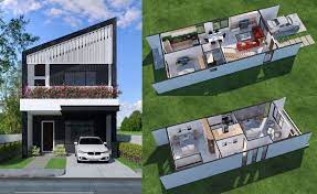 Modern 3 Bedroom Small House Plan Pack Small House Modern Style House Plans House Plans