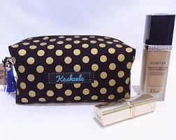 Black And Gold Makeup Bag Black And Gold Spot Make Up Bag Toiletry Bag Make Up Bag Travel Bag Pencil Case Medicine Bag Medium Cosmetic Bag Pattern Cosmetic Bags Diy Diy Makeup Bag