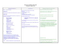 Blank nursing education care plan template from nursing care plans template , image source: What Should A Nursing Care Plan Include