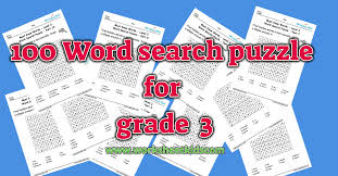 Free jobs word search game to share with your students at classroom or at home with your kids. Word Search Puzzle 100 Must Know Words For 3rd Grade Free Printable