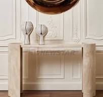 Nordic Luxury Porch Beige Travertine Console Table Foyer ...