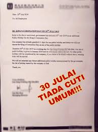 Enggan Iktiraf Cuti Umum Pertabalan Agong Ini Yg Terjadi Kepada Syarikat Swasta