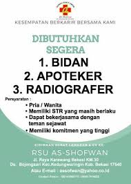 Tanpa ijazah, apakah bisa kerja di tambang???berikut perjelasannya semangat, terus berusaha ! Rsu As Shofwan Sedang Lowongan Bidan Perawat Facebook
