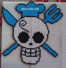 Perles Hama Crane De Sanji One Piece Pixel Art Anime Tete De Mort
