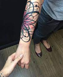 Abstract Flower On The Right Forearm Watercolor Tattoo Sleeve Abstract Flower Tattoos Tattoos