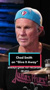 Chad Smith discusses the drum sound in "Give It Away." 🔥 To achieve the  iconic sound, Chad used a minimal 4-piece drum kit consisting of a snare  drum, one rack tom, one floor tom, and a bass drum. ...