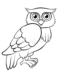 A beautiful own on a roof to print color an original coloring page. Coloring Pages Birds Cute Owl Stock Vector Illustration Of Kids Drawing 71205016