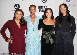 Zoe Saldana Gina Rodriguez And Rosario Dawson Stun At The Eva Longoria Foundation Dinner Daily Mail Online